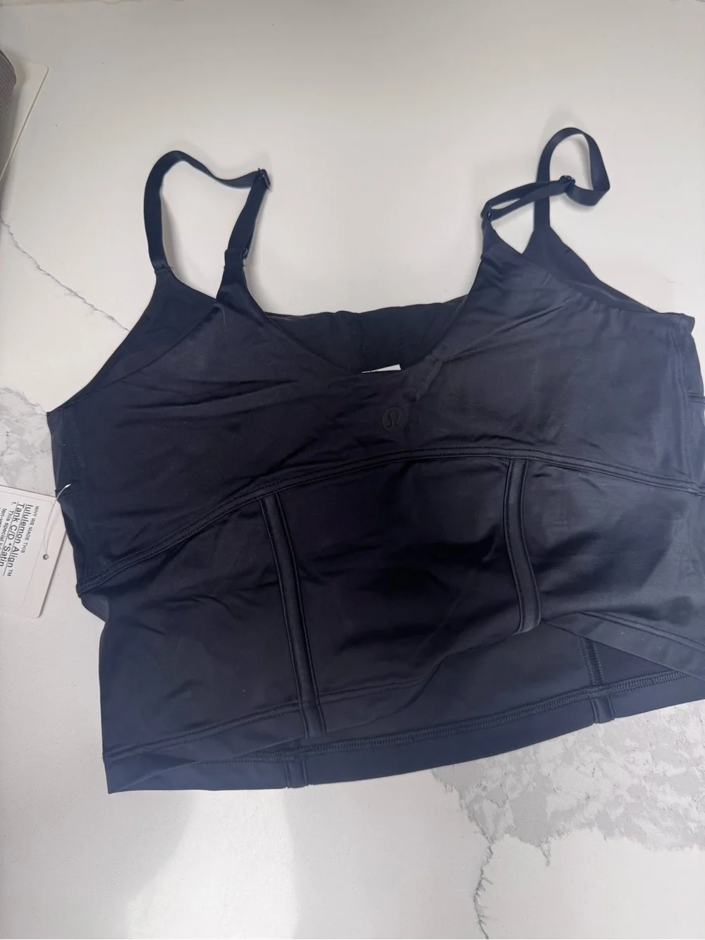 lululemon athletica Black Longline Bralette Cami